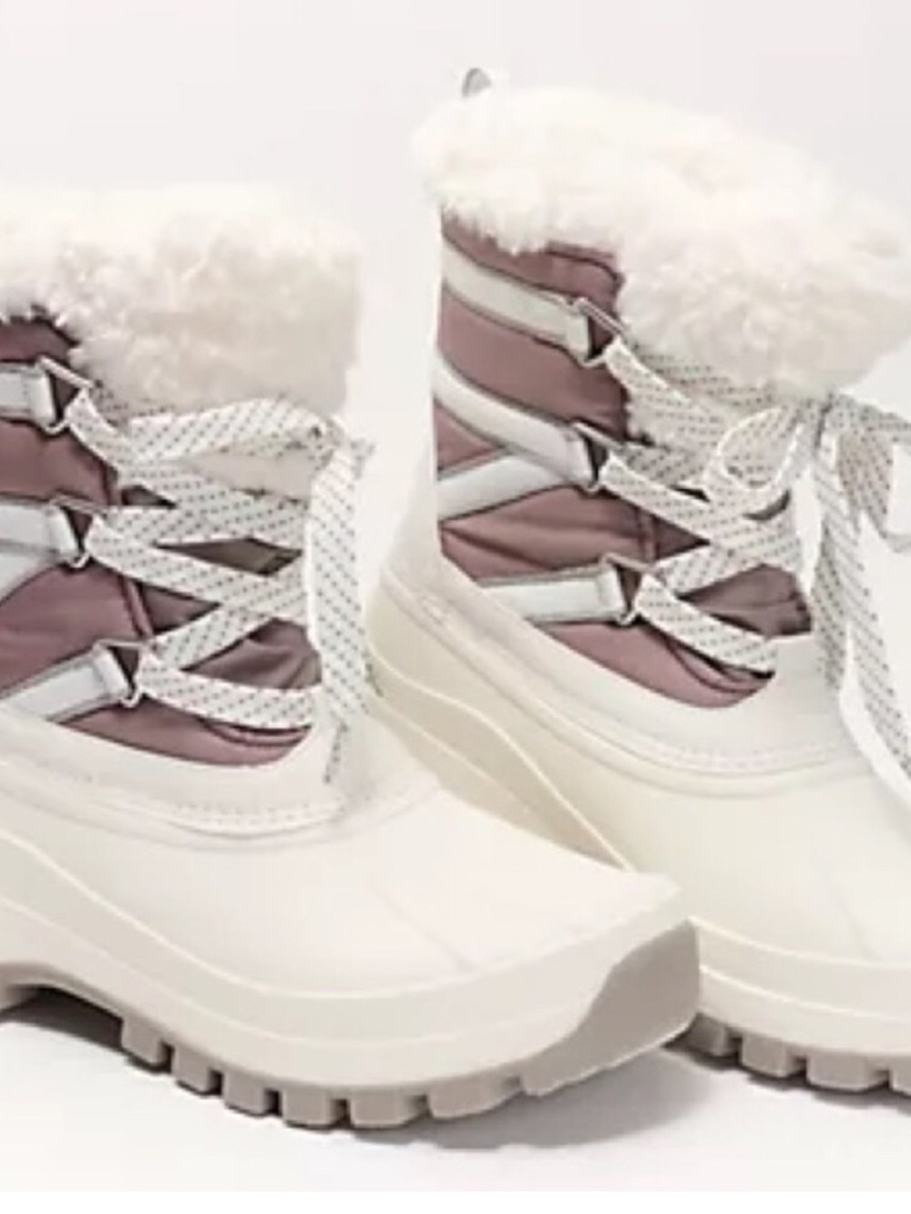 NWT Beautiful Women’s 10 “Storm” By Cougar Cream & Mauve Faux-Fur Winter Boots
